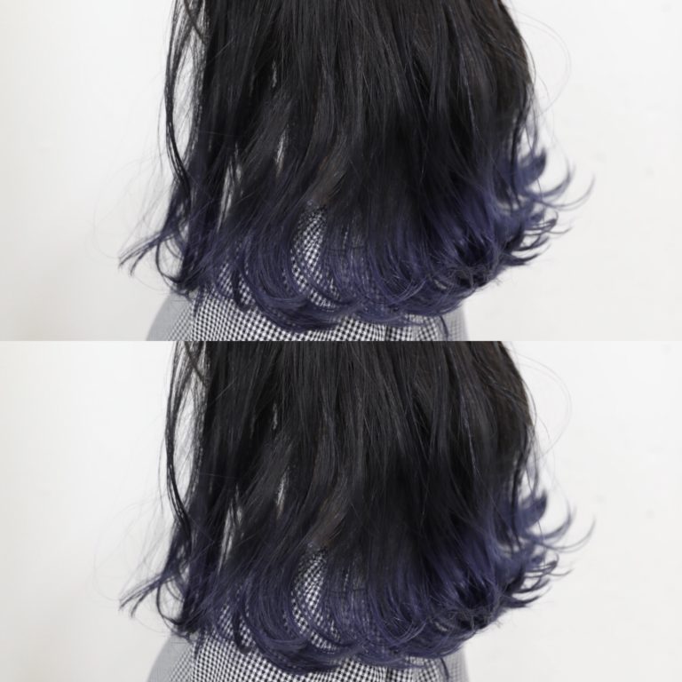ネイビーグレージュ ヘアカラー